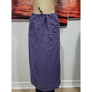 CLUB ACQUA Fredda 100% Linen Size 2 Rare Purple Women's Skirt # 7